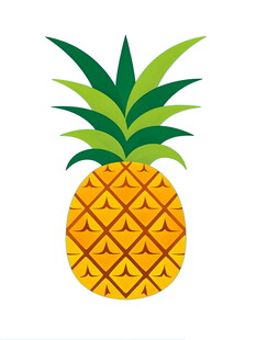 可爱卡通菠萝插画