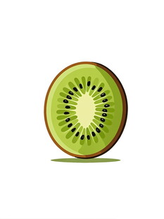 切开的新鲜猕猴桃