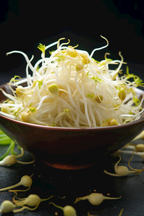碗中鲜嫩豆芽