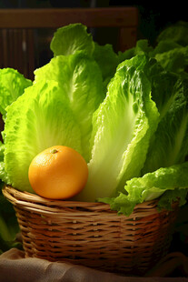 篮子里的新鲜蔬果