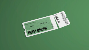 门票卡券样机图片