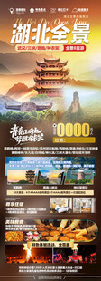 湖北全景风光旅游海报