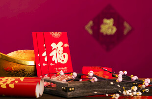 喜庆福字摆件年味满满