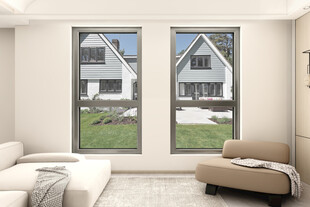 现代客厅双扇大窗设计