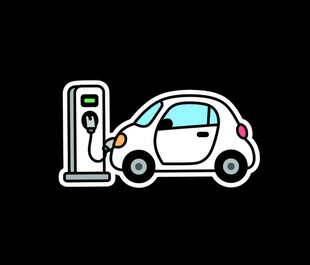 电动汽车充电图标