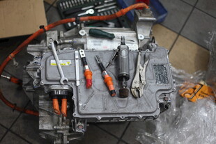 汽车发动机部件特写