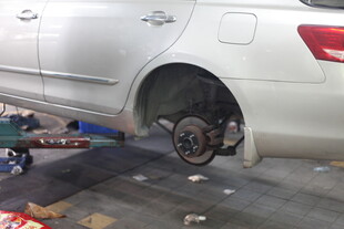 汽车车轮维修场景