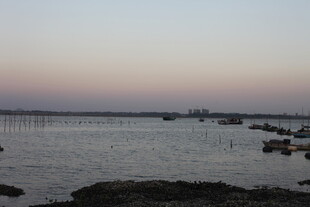 黄昏下的宁静海面景观