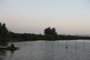 湖畔泛舟的静谧时刻