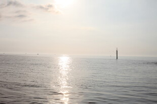 海上日出波光粼粼的海面