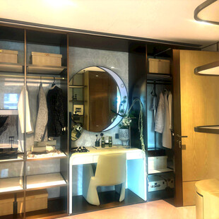 现代时尚衣帽间内部场景