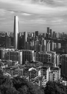 深圳城市天际线黑白景观