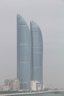 厦门双子摩天大楼景观