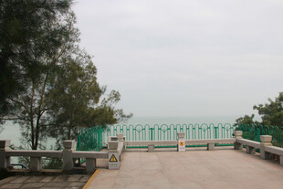 厦门鼓浪屿海边观景平台风景