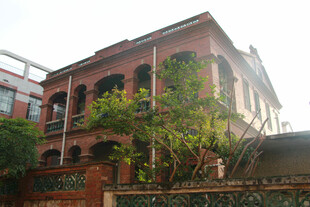 厦门鼓浪屿复古红砖建筑 