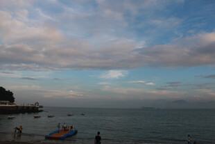 厦门鼓浪屿海边黄昏美景 