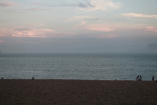 厦门鼓浪屿海边黄昏美景