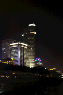 城市璀璨夜景高楼大厦 厦门