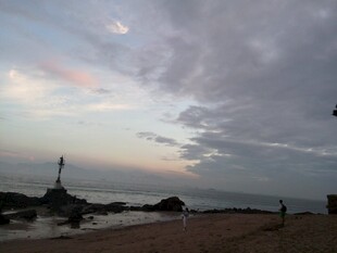 厦门鼓浪屿海边黄昏景色