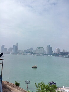 厦门鼓浪屿 海滨城市天际线景观