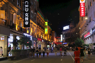 繁华都市夜街景象 厦门