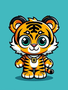 可爱卡通小老虎形象