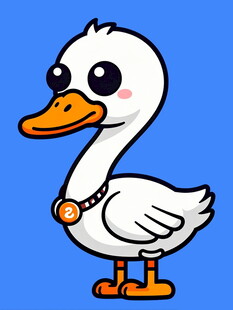 可爱卡通白鹅形象