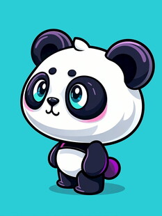 可爱卡通熊猫形象