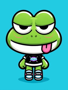 酷萌青蛙卡通形象