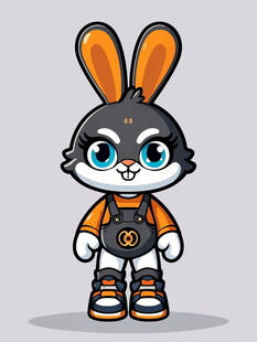 时尚小兔卡通形象