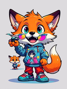 可爱卡通狐狸形象