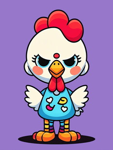 可爱卡通小鸡女孩形象