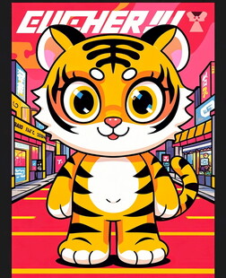 飞虎队潮酷老虎玩偶形象