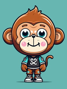 可爱卡通小猴形象