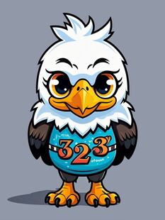 卡通白头鹰形象