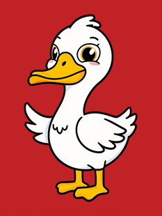 可爱白鸭卡通形象