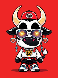 潮酷牛形象卡通角色