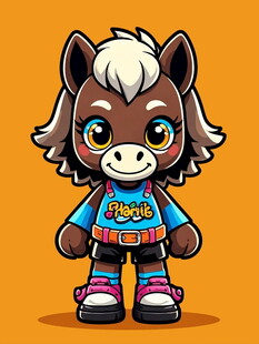 可爱卡通小马形象