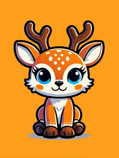 可爱小鹿卡通形象