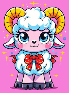 可爱绵羊卡通形象