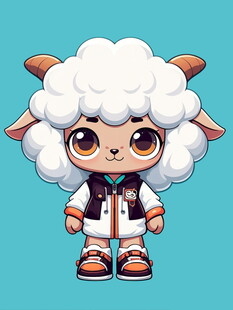 可爱卡通小羊形象