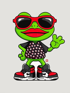 潮酷青蛙卡通形象