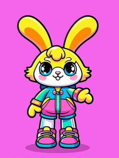 时尚可爱的卡通兔子形象