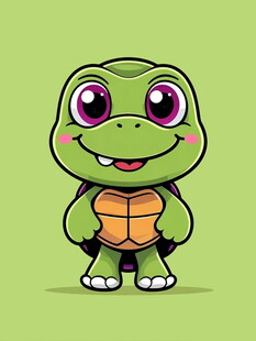 可爱卡通小乌龟形象