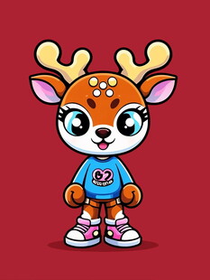 可爱小鹿卡通形象