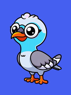 可爱卡通海鸥形象