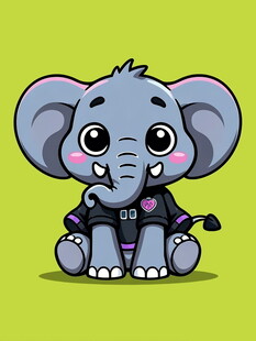 可爱小象卡通形象