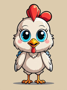 可爱卡通小鸡形象