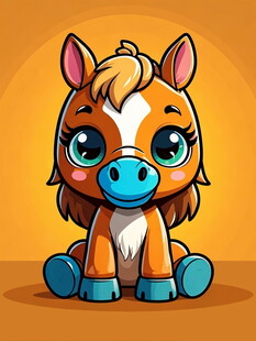 可爱卡通小马形象