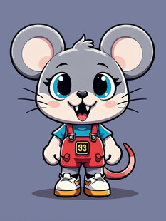 可爱卡通小老鼠形象